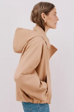 Cortefiel Gabardines|Casacos-Gabardina curta Tostado