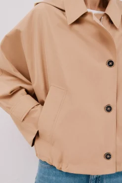 Cortefiel Gabardines|Casacos-Gabardina curta Tostado