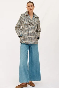 Cortefiel Gabardines|Casacos-Gabardina curta com véu Multicolorido