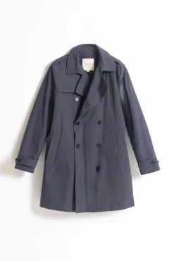 PuroEGO Sobretudos-Gabardina impermeável Azul