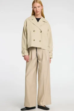 Selected Gabardines|Casacos-Gabardine curto 100% algodão Tostado