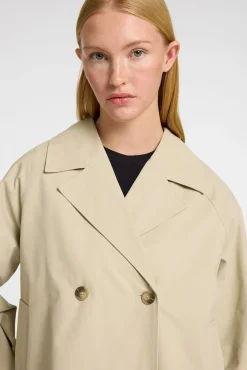 Selected Gabardines|Casacos-Gabardine curto 100% algodão Tostado