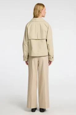 Selected Gabardines|Casacos-Gabardine curto 100% algodão Tostado