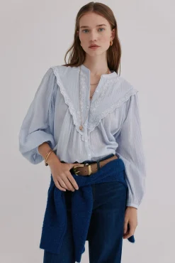 Hoss Intropia Blusas-Gael. Blusa bordada Azul