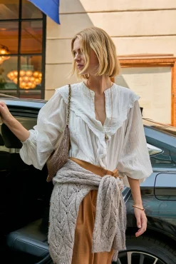 Hoss Intropia Blusas-Gael. Blusa bordada Ecru