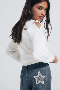 Springfield Kids Calças-Garota Estrela do Jeans cinzento