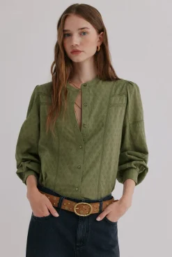 Hoss Intropia Blusas-Geneviève. Blusa romântica Khaki