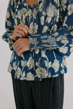 Hoss Intropia Blusas-Gianna. Blusa jacquard Azul