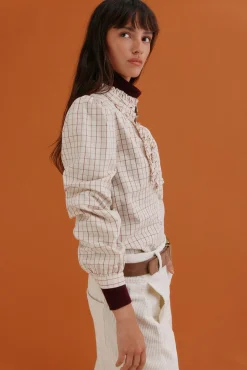 Hoss Intropia Blusas-Gina. Blusa xadrez Ecru