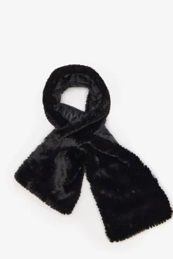 Cortefiel Cachecol-Gola de pele reversível Preto