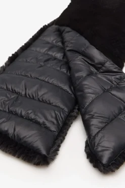 Cortefiel Cachecol-Gola de pele reversível Preto