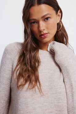 Springfield Camisolas-gola de tricô trançado cru