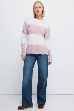 Springfield Camisolas-gola de tricô trançado rosa