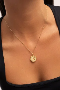 Singularu Joalharia E Bijuteria-Gold Plated Footprint Charm estampado