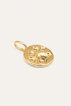 Singularu Joalharia E Bijuteria-Gold Plated Footprint Charm estampado