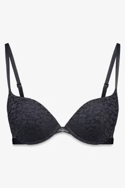 Women'secret Roupa Interior-GORGEOUS soutien push-up preto com estampa animal cinzento