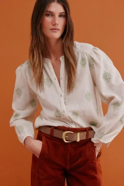 Hoss Intropia Blusas-Graça. Blusa bordada Ecru