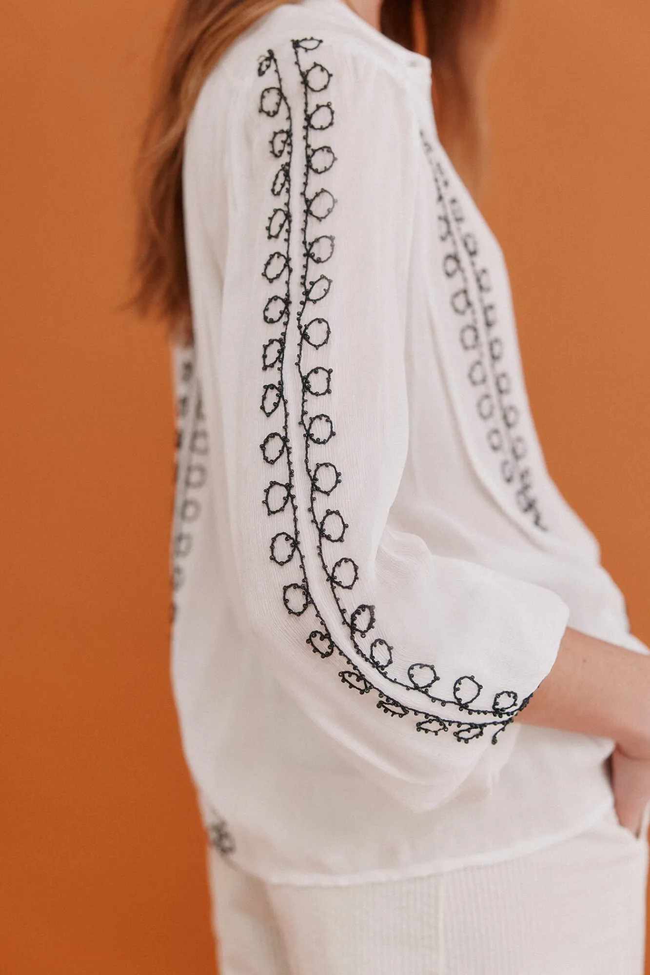 Hoss Intropia Blusas-Graça. Blusa bordada Branco