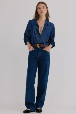 Hoss Intropia Blusas-Graciela. Blusa com detalhe de nó Azul