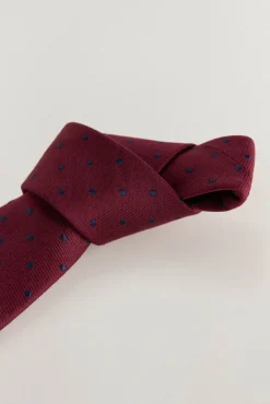 Pedro del Hierro Gravatas-Gravata seda natural Bordeaux