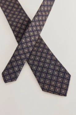 Pedro del Hierro Gravatas-Gravata seda natural Azul