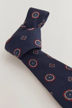 Pedro del Hierro Gravatas-Gravata seda natural Azul