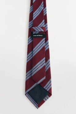 Pedro del Hierro Gravatas-Gravata seda natural Bordeaux