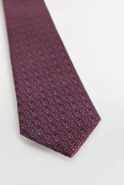 Pedro del Hierro Gravatas-Gravata seda natural Bordeaux
