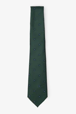 Cortefiel Gravatas-Gravata seda natural Verde