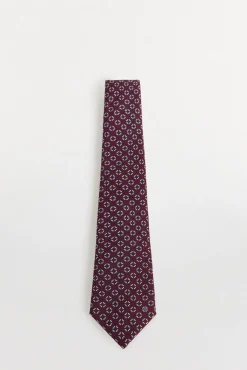 Pedro del Hierro Gravatas-Gravata seda natural Bordeaux