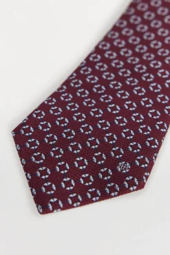 Pedro del Hierro Gravatas-Gravata seda natural Bordeaux