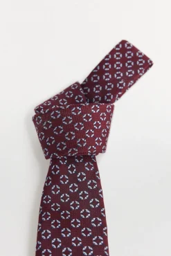 Pedro del Hierro Gravatas-Gravata seda natural Bordeaux