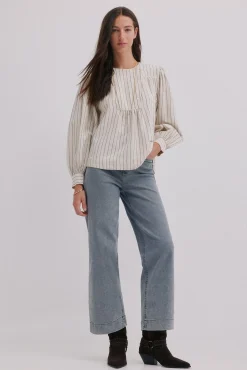 Hoss Intropia Blusas-Griselda. Blusa riscas Ecru