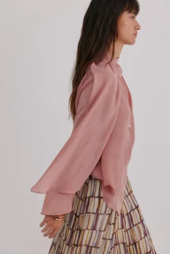 Hoss Intropia Blusas-Guiado. Blusa com decote cruzado assimétrico Castanho