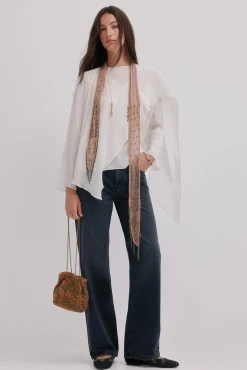 Hoss Intropia Blusas-Guiado. Blusa com decote cruzado assimétrico Branco