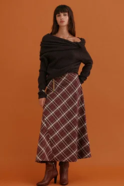 Hoss Intropia Camisolas-Idalia. Camisola com decote assimétrico Castanho