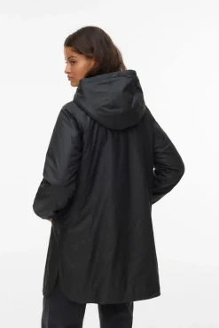 Vero Moda Sobretudos|Casacos-Impermeável com capuz Preto