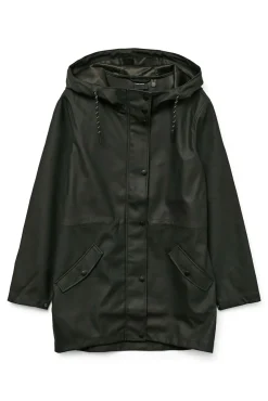 Vero Moda Sobretudos|Casacos-Impermeável de manga comprida com capuz Preto