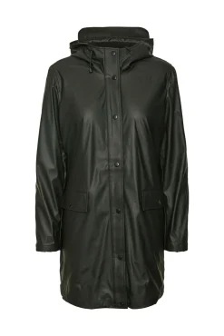 Vero Moda Sobretudos|Casacos-Impermeável de mulher de manga comprida com capuz Cinzento