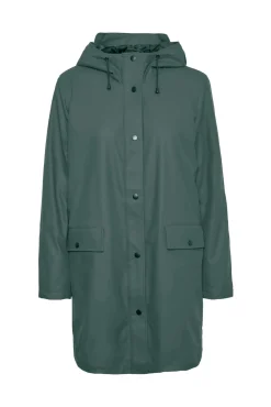 Vero Moda Sobretudos|Casacos-Impermeável de mulher de manga comprida com capuz Verde