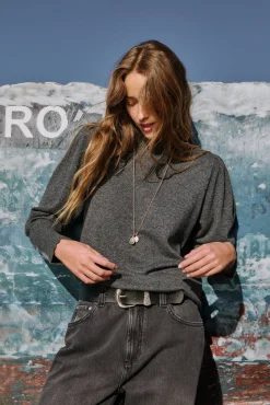 Hoss Intropia Camisolas-Ingrid. Camisola de manga comprida Cinzento