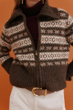 Hoss Intropia Camisolas-Inola. Casaco de malha grego Castanho