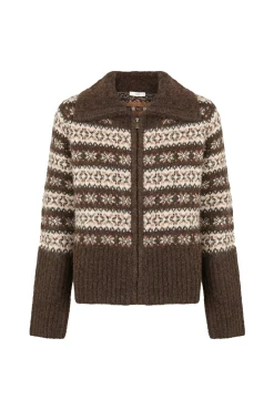 Hoss Intropia Camisolas-Inola. Casaco de malha grego Castanho