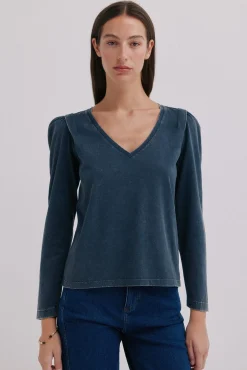 Hoss Intropia T-Shirts-Inés. Cardigã calado Azul