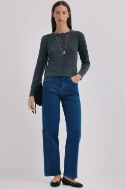 Hoss Intropia T-Shirts-Inés. Cardigã calado Azul