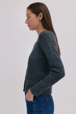 Hoss Intropia Camisolas-Inés. Casaco de malha vazado Cinzento