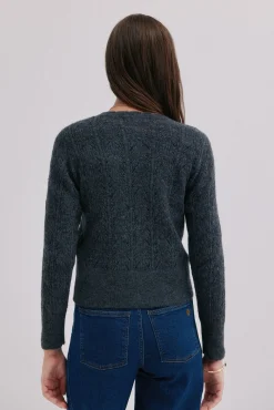 Hoss Intropia Camisolas-Inés. Casaco de malha vazado Cinzento