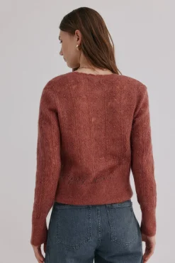 Hoss Intropia Camisolas-Inés. Casaco de malha vazado Subiu