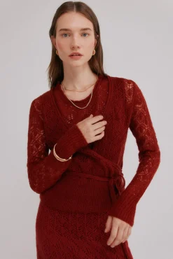 Hoss Intropia Camisolas-Iria. Casaco vazada Vermelho