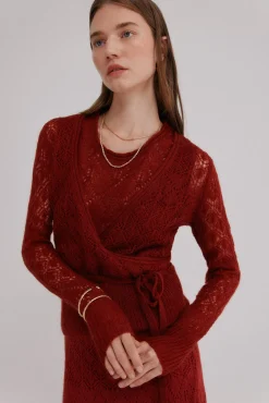 Hoss Intropia Camisolas-Iria. Casaco vazada Vermelho